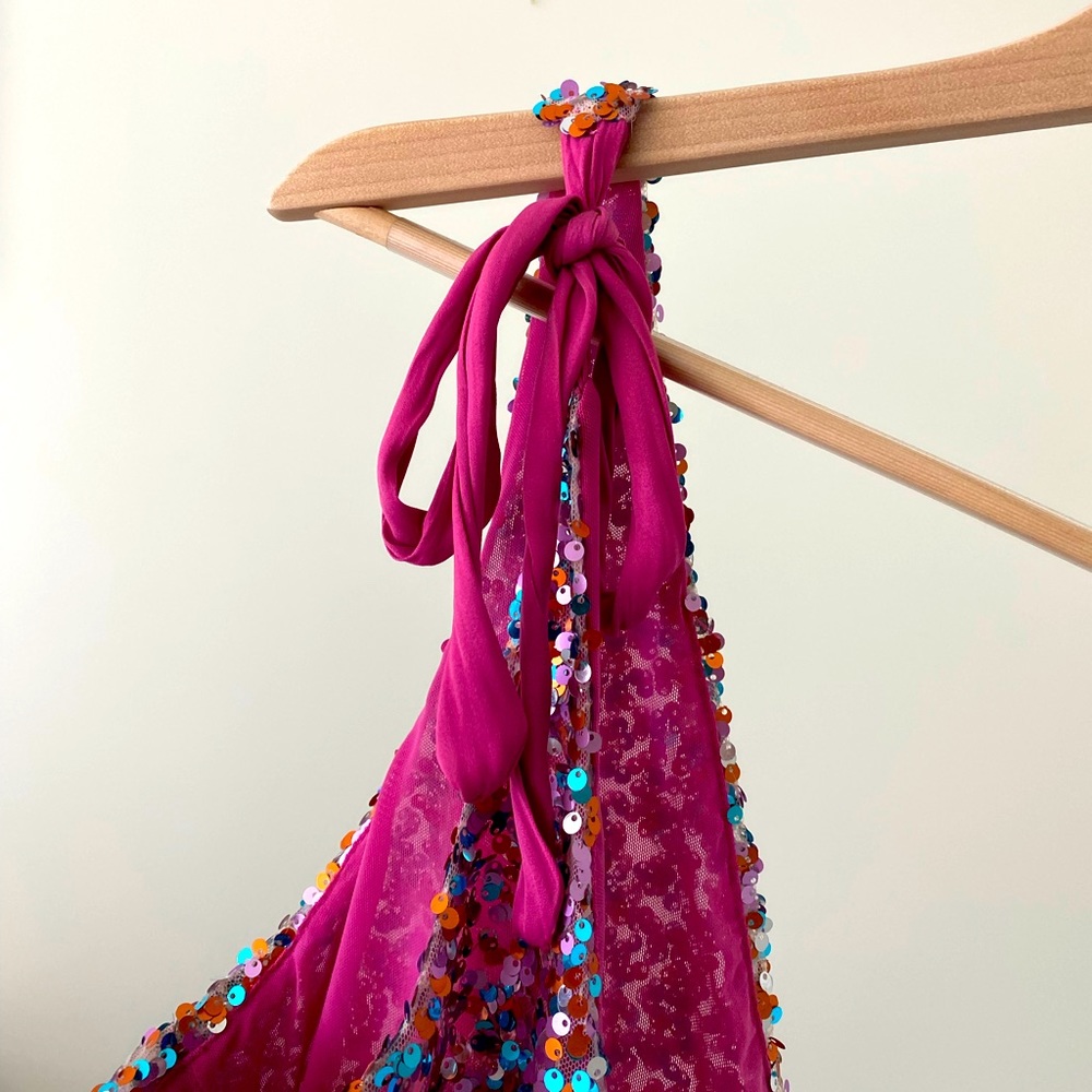 Free People Multicolored Sequin Top - image 2